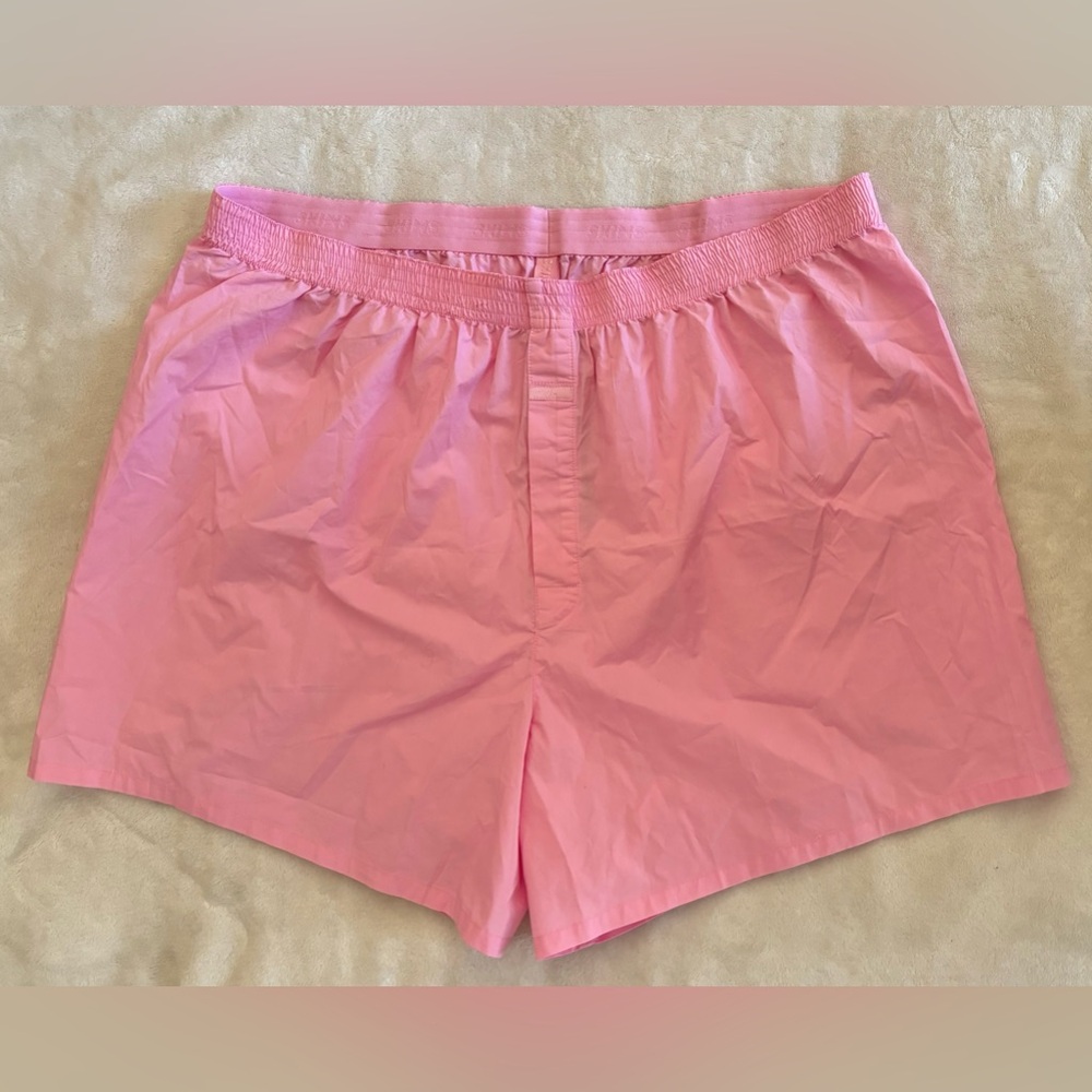 SKIMS Sold Out Men’s Valentines Collection Cotton Boxers in Bubble Gum